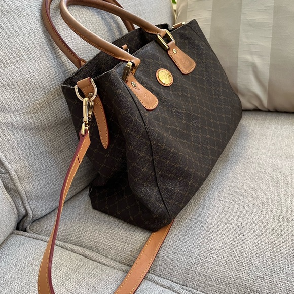 Rioni Brown and Tan Tote Bag - Picture 1 of 12